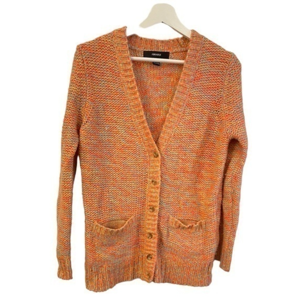 Crochet Orange Cardigan